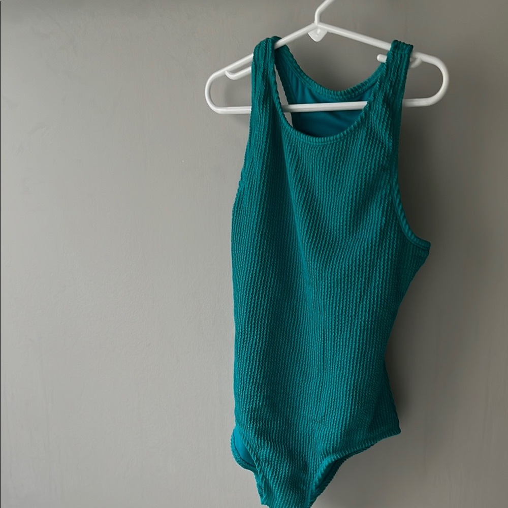 Lands' End Kids Swim One Piece - Teal